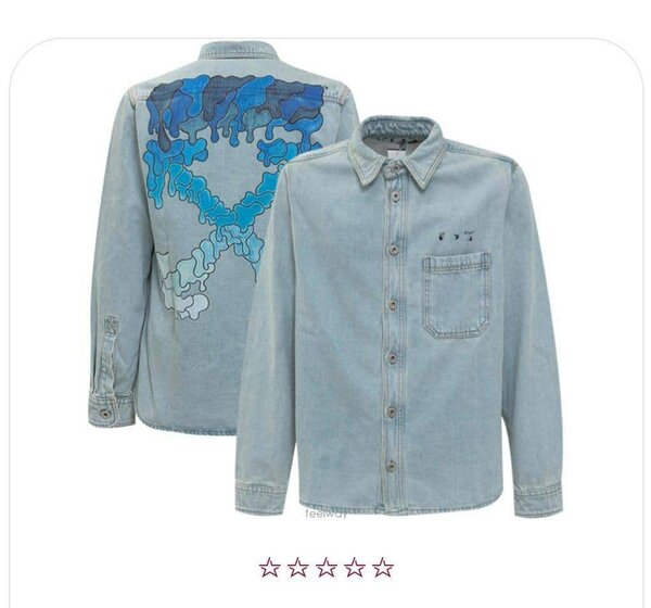 Chemise en jean à motif unique
