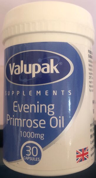 VALUPAK EVENING PRIMROSE 1000MG 30,s