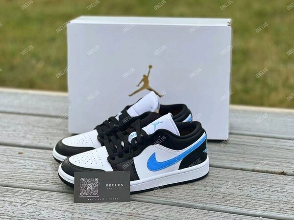 AIR JORDAN 1 LOW BLUE AND BLACK