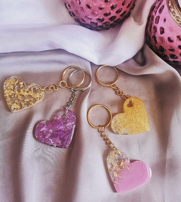 Moule Résine Porte-clés Cœurs