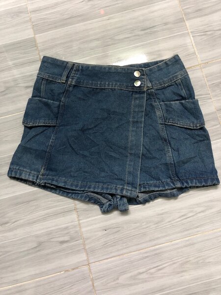 Denim Skort with Pockets