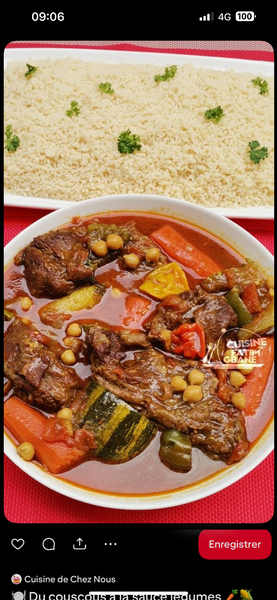 Couscous aux Légumes et Viande