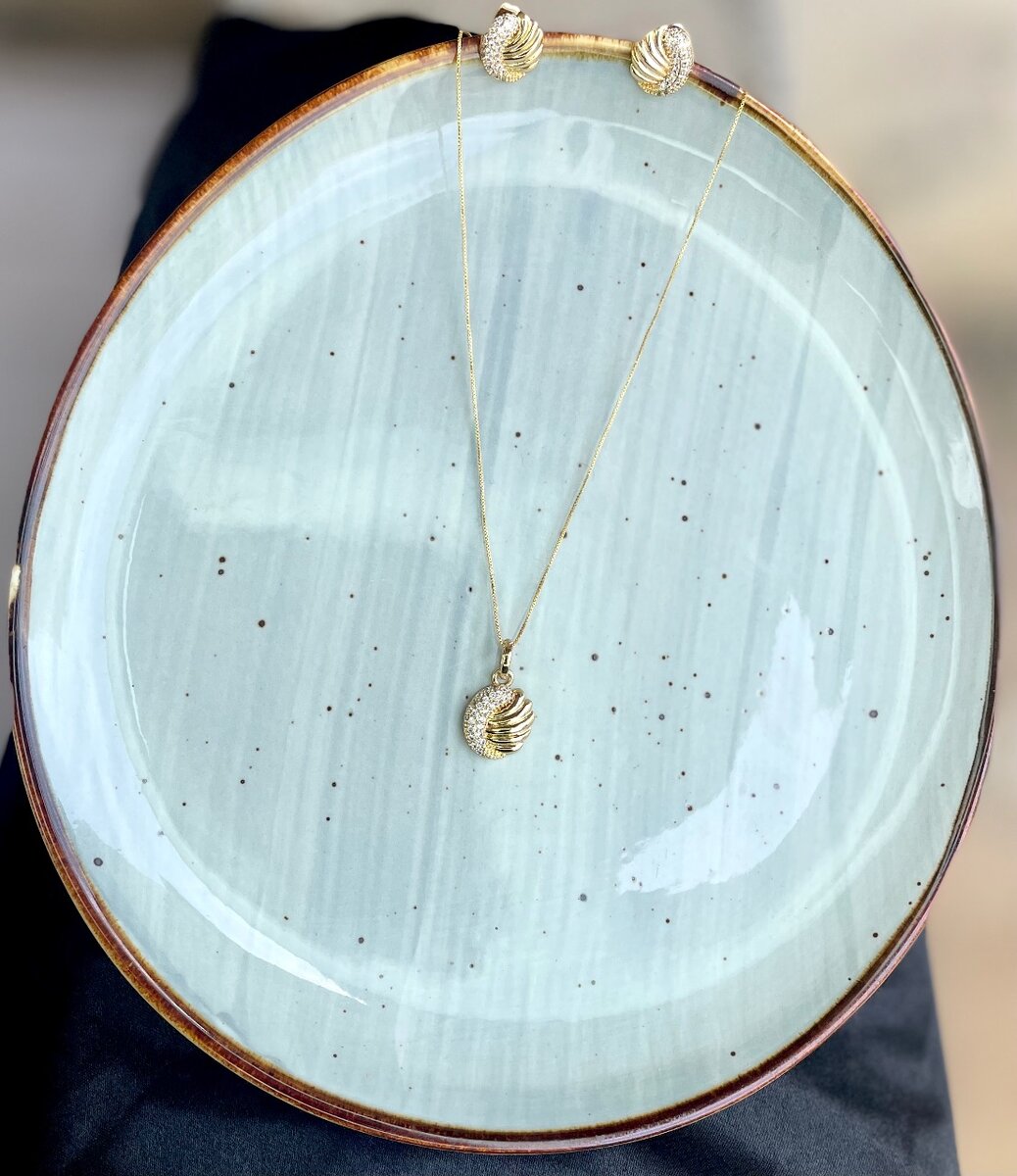 Ensemble plaqué or pour femme