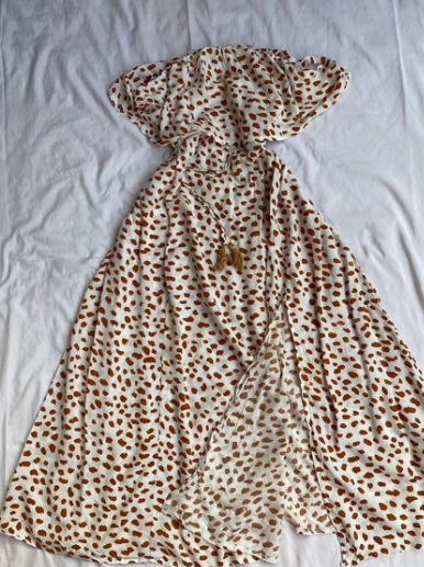 white dress with a speck