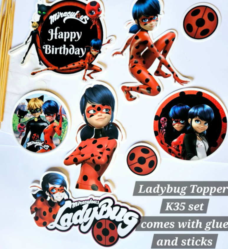 Ladybug topper for decorating cakes
