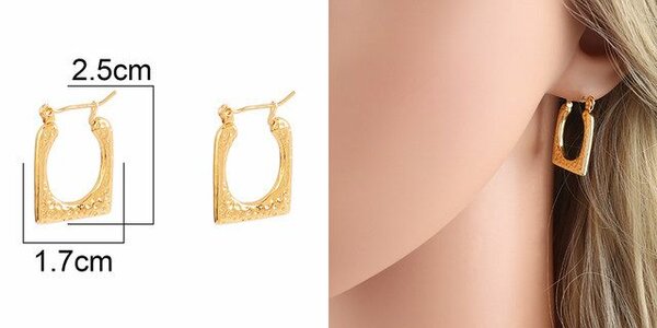 AntiTarnish Hammered Hoops