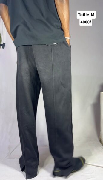 Pantalon large noir pour homme