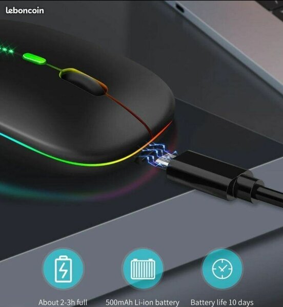 Souris Sans Fil LED Rechargeable