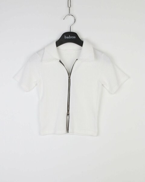 Women double zipper top