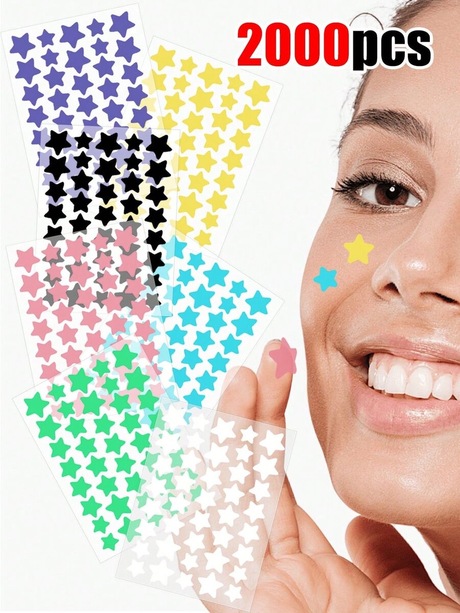 Autocollants étoiles multicolores 2000pcs