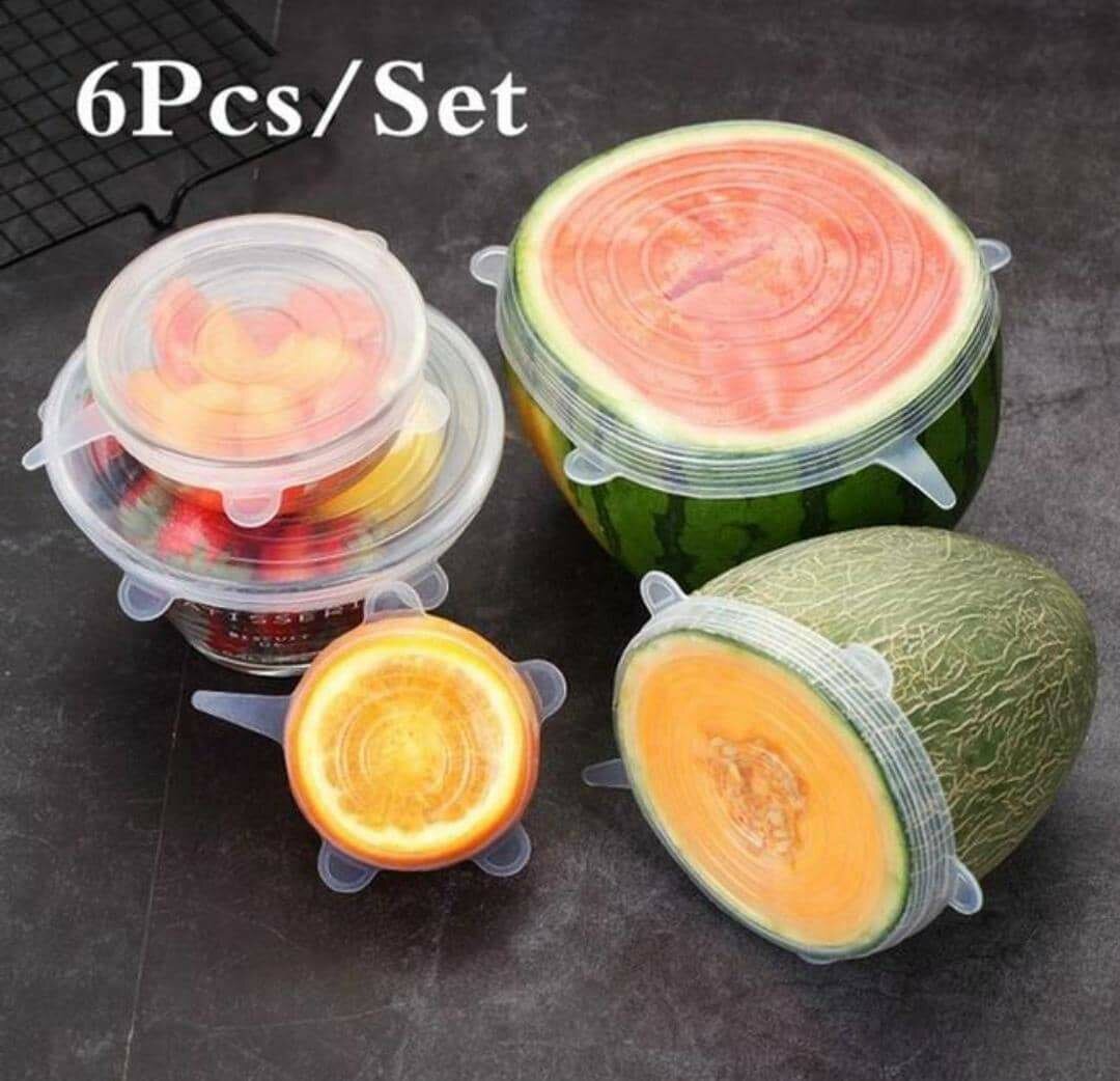 6 pieces Silicone Fruit/Bowl covers .