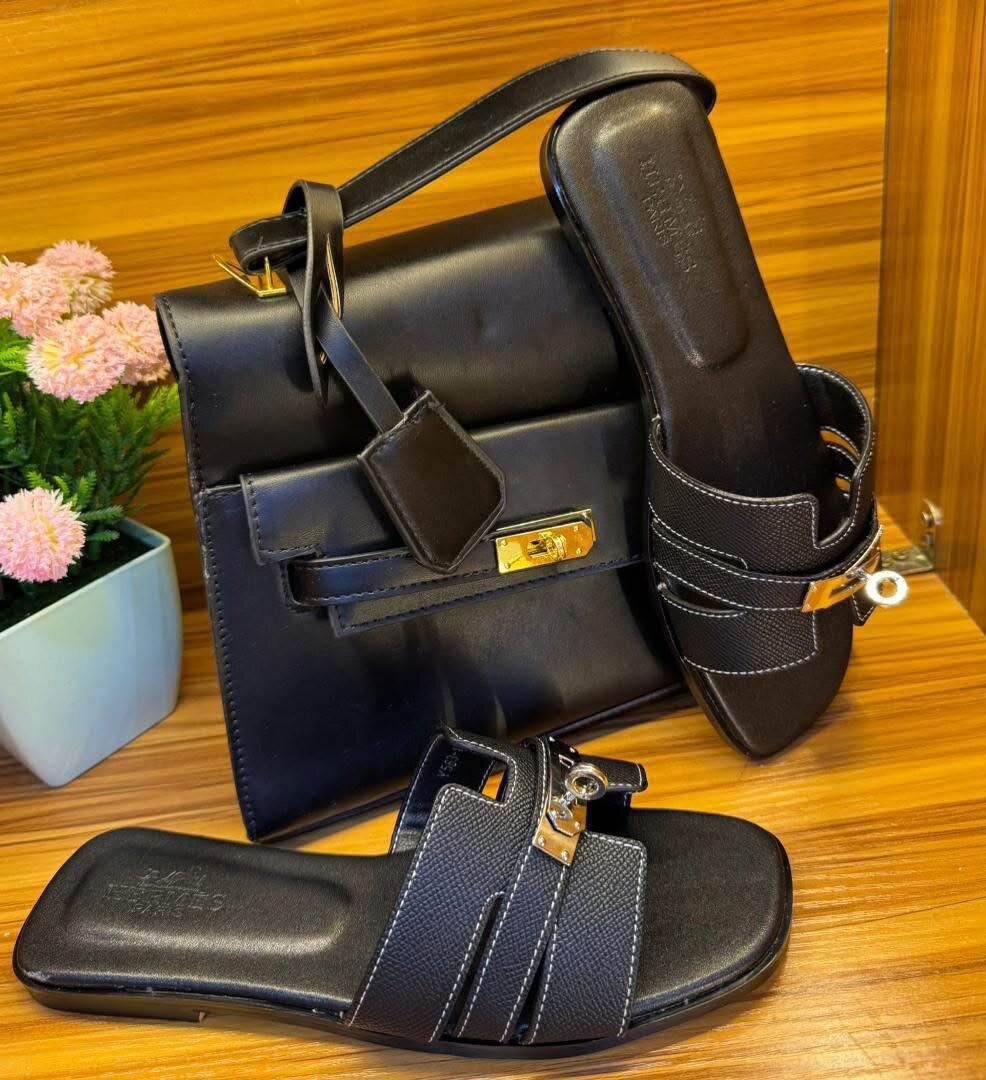 Set sac et sandales en cuir