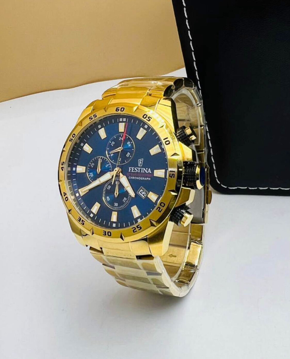 Montre Festina Chronographe Dorée