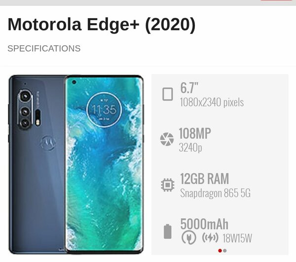 MOTOROLA EDGE PLUS 5G 256GB+12GB DE RAM