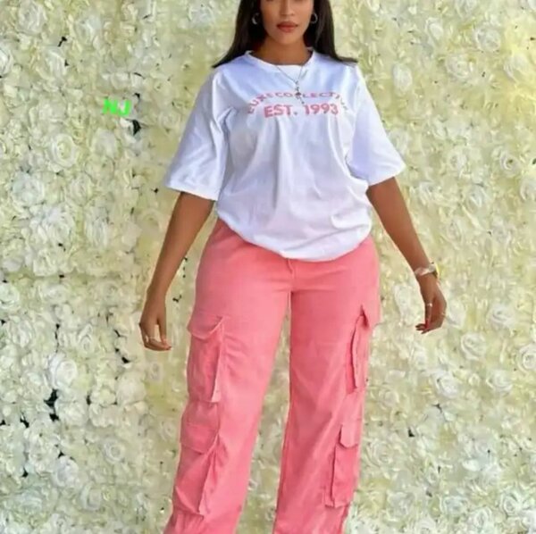 Cargo rose élégants