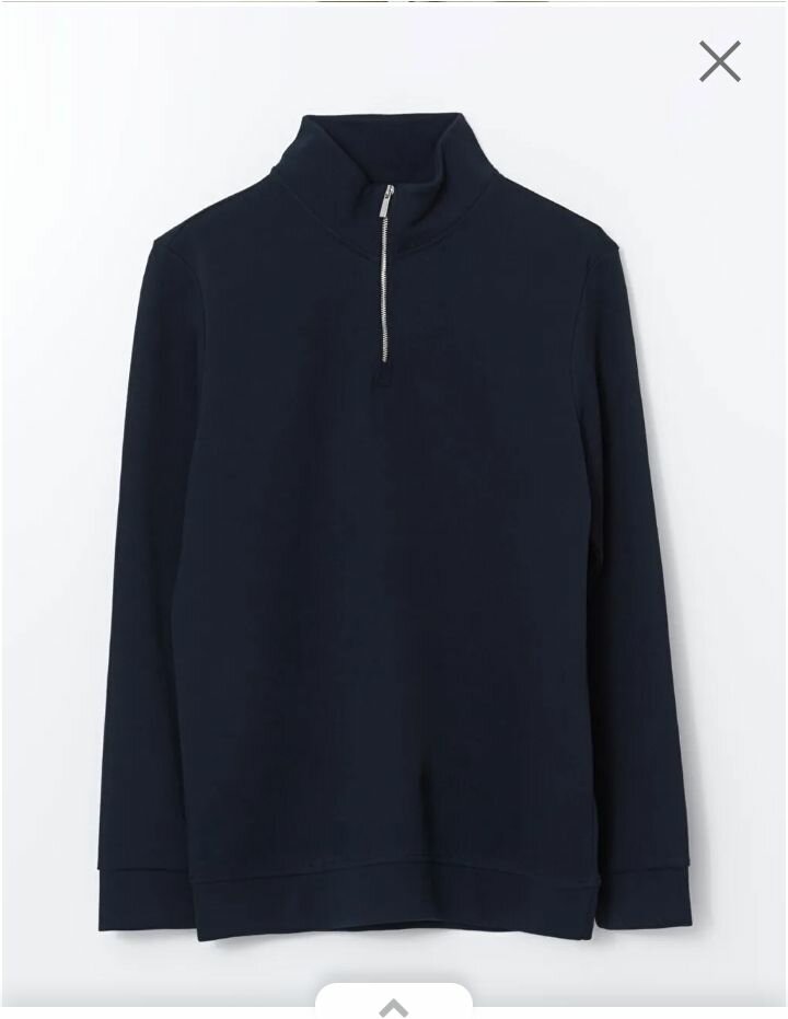 Pull zippé col montant homme