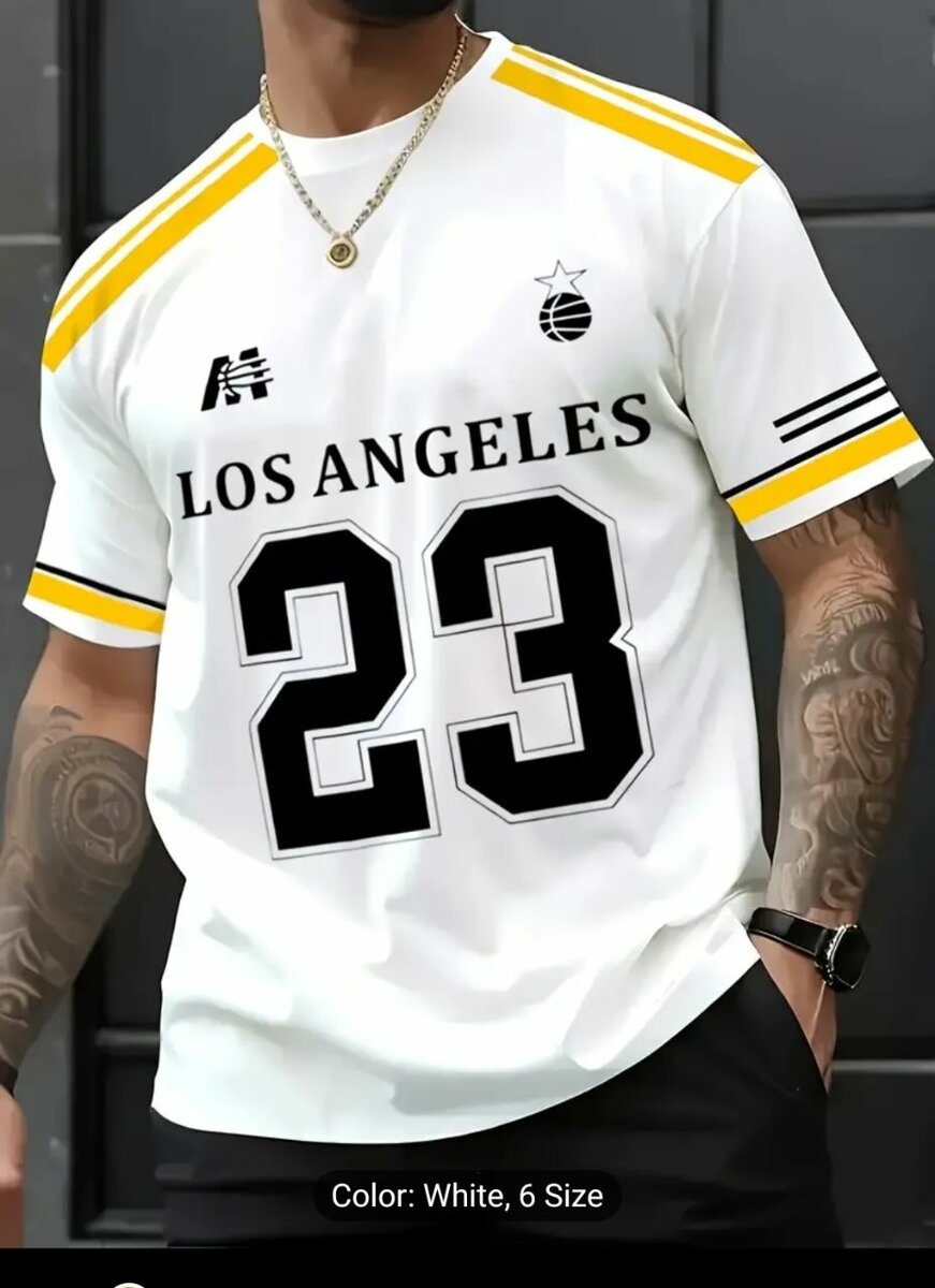 Vibrant Fancy Number 23 Graphic Print T-Shirt