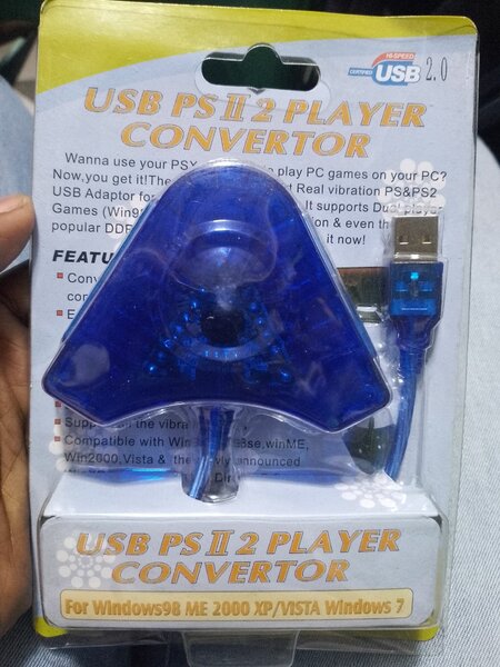 Adaptateur USB PS2 PC 2 joueurs