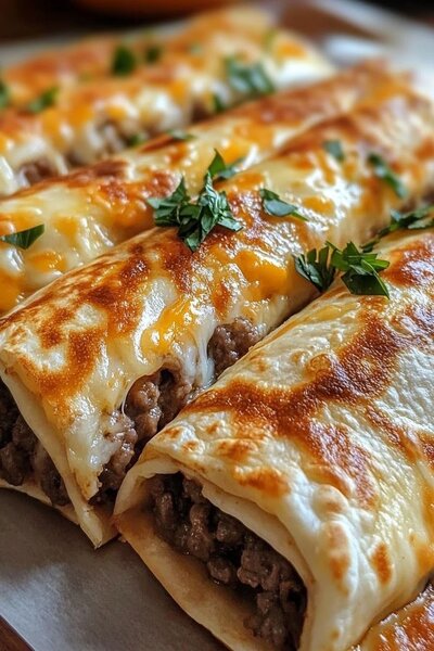 5 crêpes viande hachée fromage