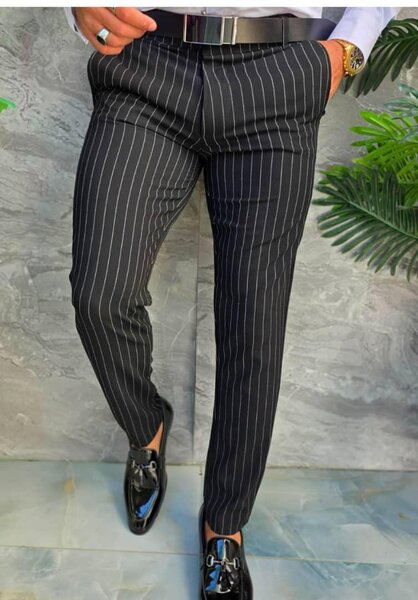 Pantalons à rayures élégants