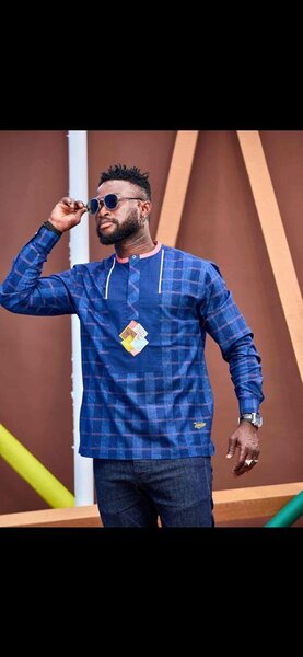 Chemise homme à carreaux bleus