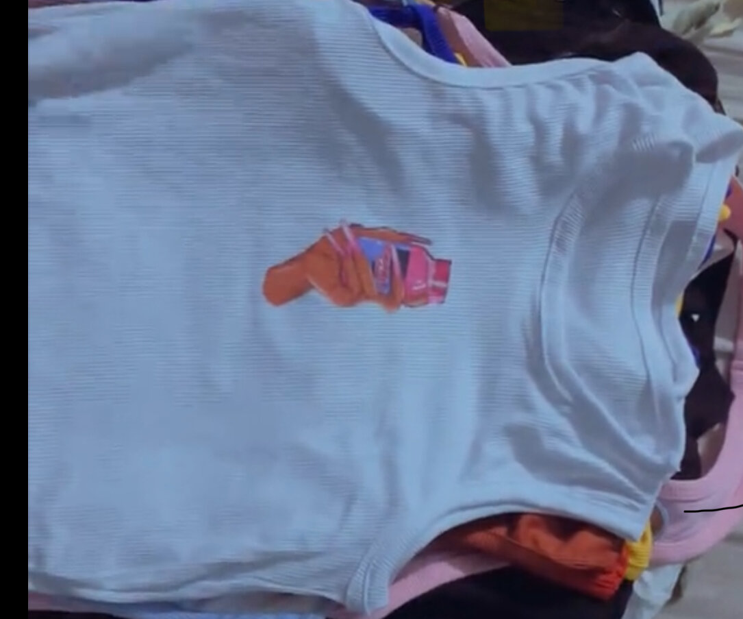 Débardeur blanc imprimé