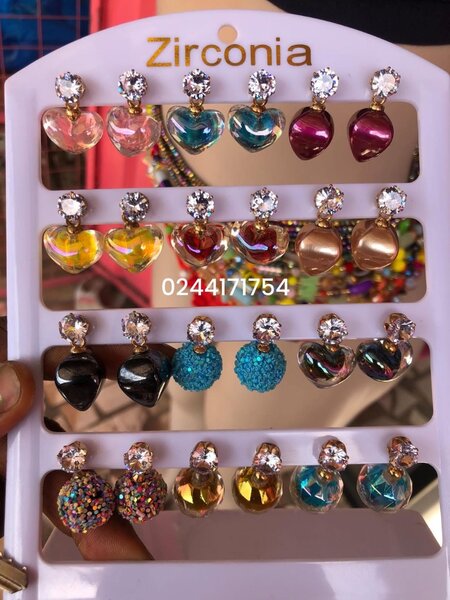 Earrings and waist beads