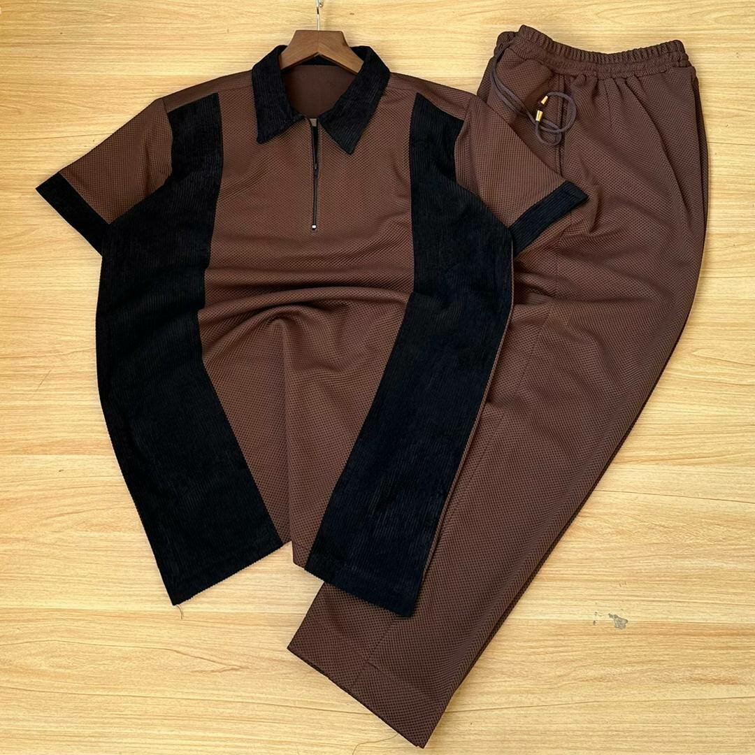 Solid fashion top and down