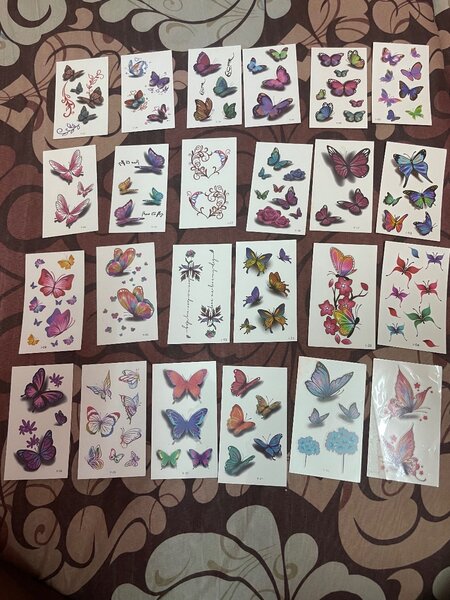 Tatouages temporaires papillons