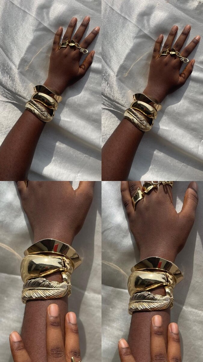 Bracelet en jonc et bracelet fin