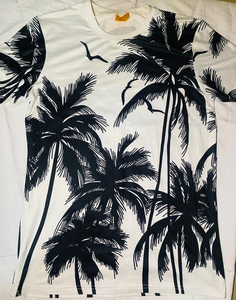 T-shirt palmier imprimé tropical