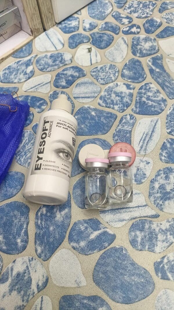 Eye Soft Eyes Color Lenses  Eye Lenses With Water Bottle