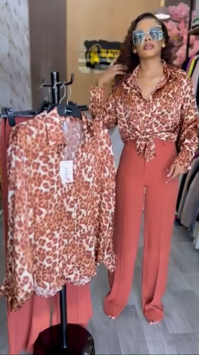 Blouse imprimé léopard élégant