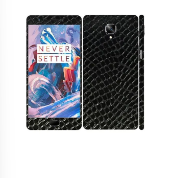 ONE PLUS 3T Snake Leather Texture Mobile Skin - Black