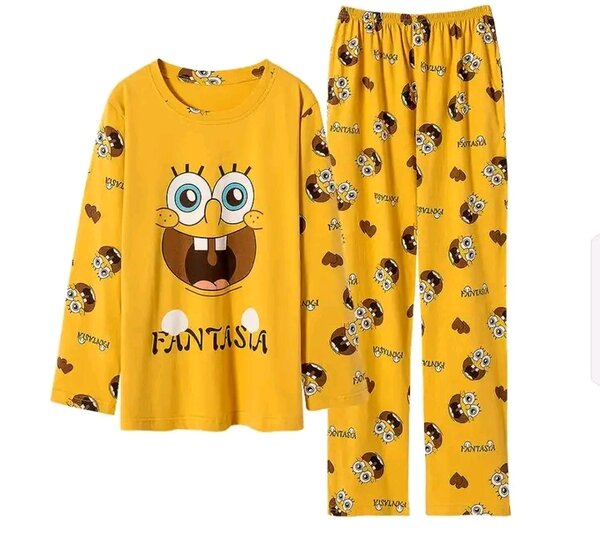 Long-sleeved pajamas for children.  Sizes 4 to 14.