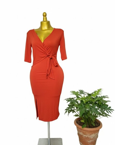 Robe Élégante en Coton à Carreaux