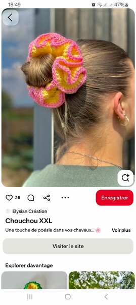 Chouchou Crochette Élégant