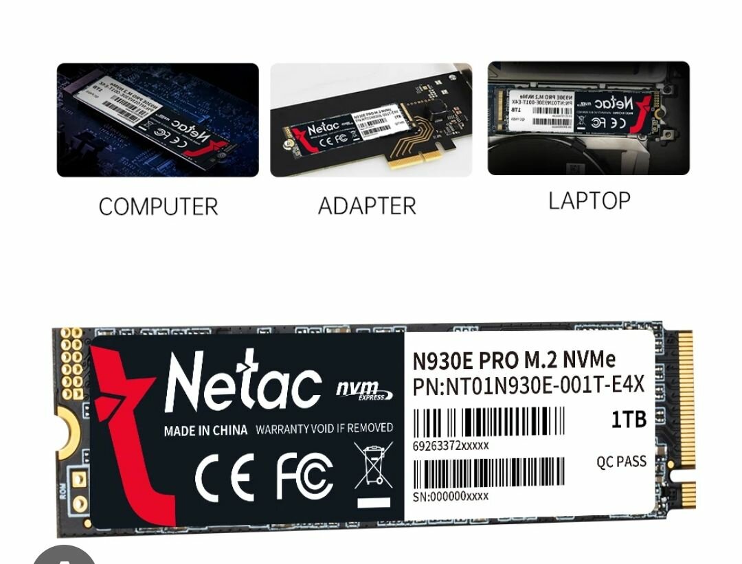 Disque SSD Netac M.2 NVMe