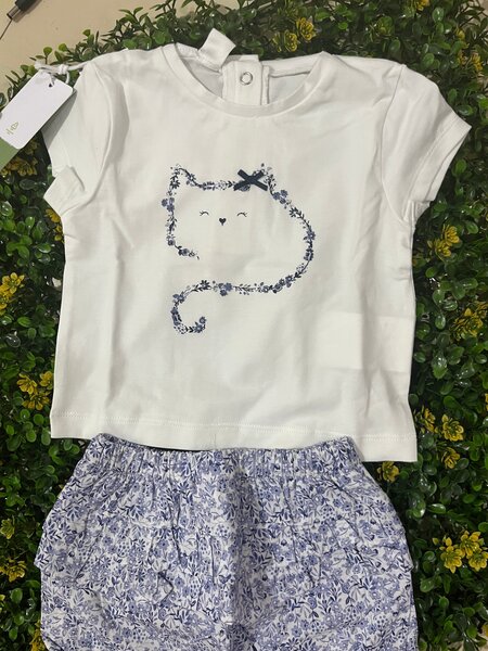 Ensemble Bébé Chat Fleur