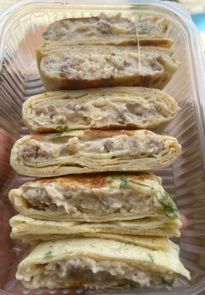 Crêpe salée (viande hachée)