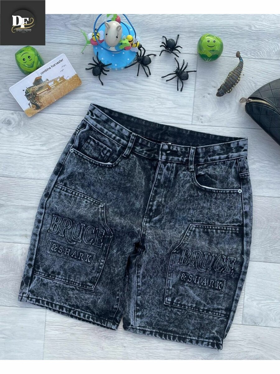 Shorts en jean délavé homme