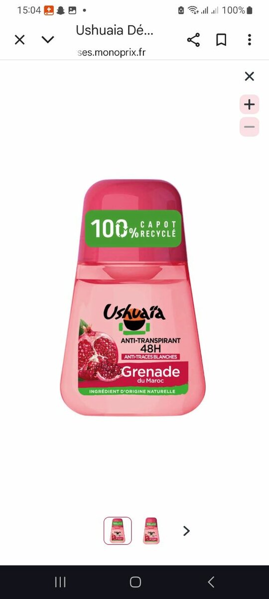 Déodorant Ushuaïa Grenade 48H