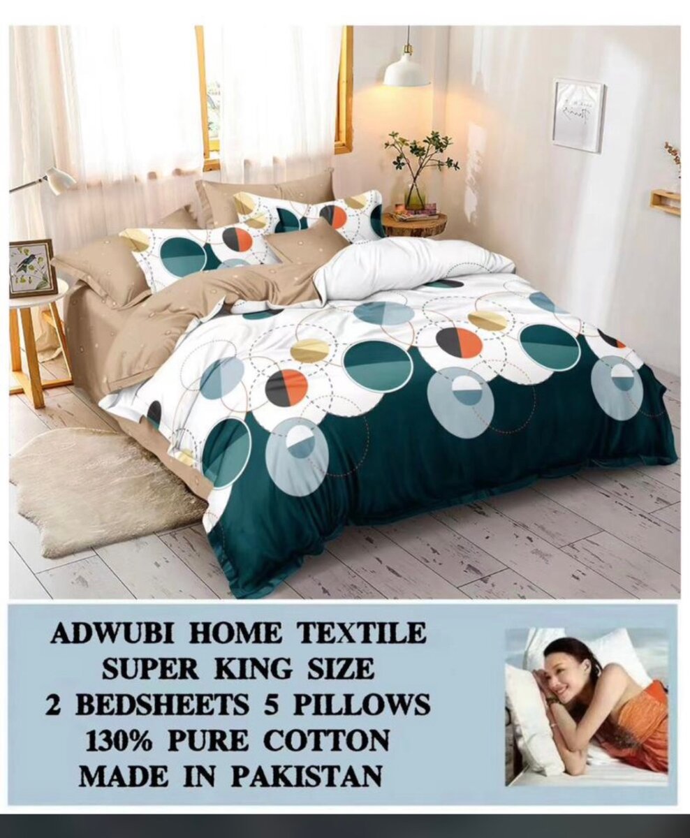 Bedsheet(2) with 5 pillow cases