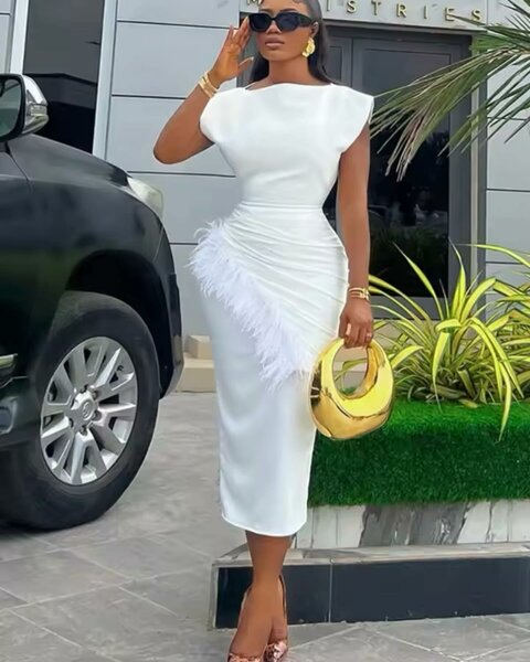 Solid bodycon dress (with vent) 