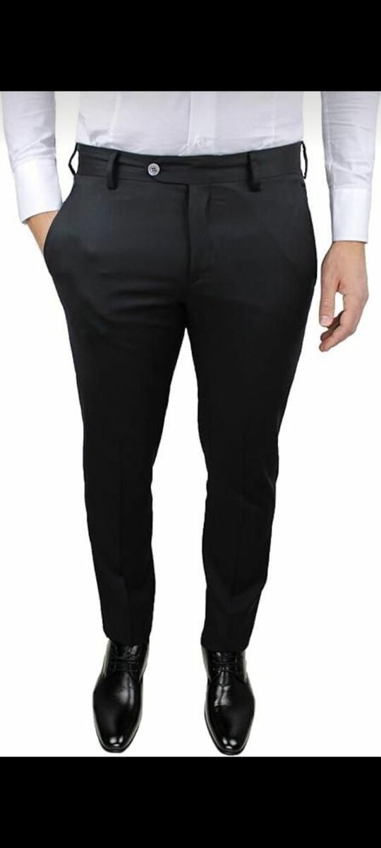 Pantalon tissu-NOIR