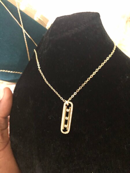 Collier Pendentif Doré Elegant