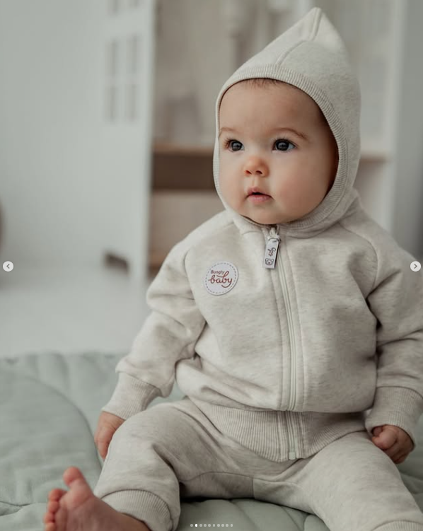 Хлопковый трикотаж с мягким начесом  костюм для малышей 