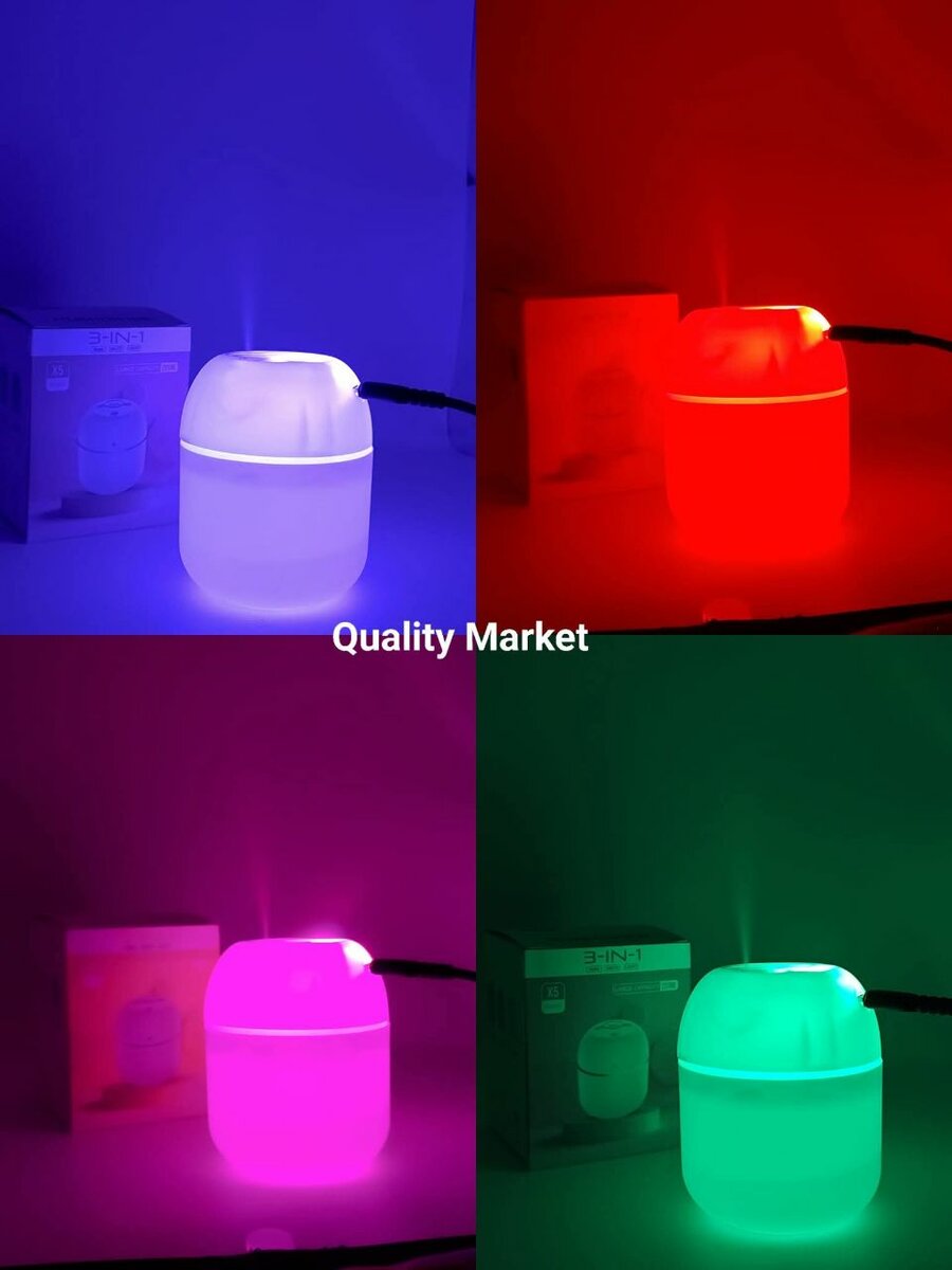 Diffuseur veilleuse LED 3-en-1