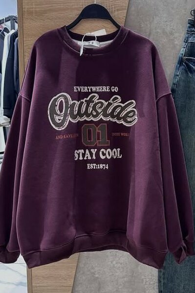 Стильный оверсайз свитшот с винтажным принтом