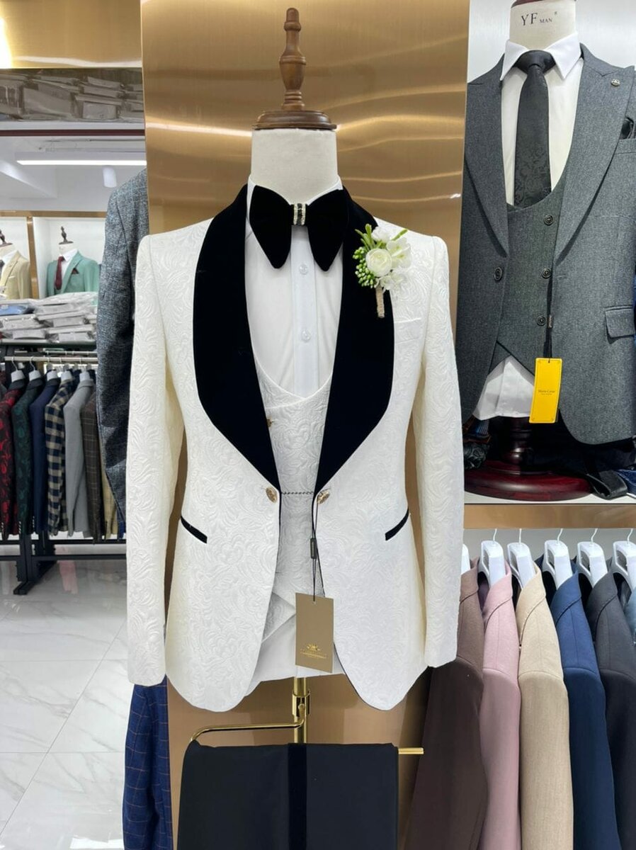 white men's suit
